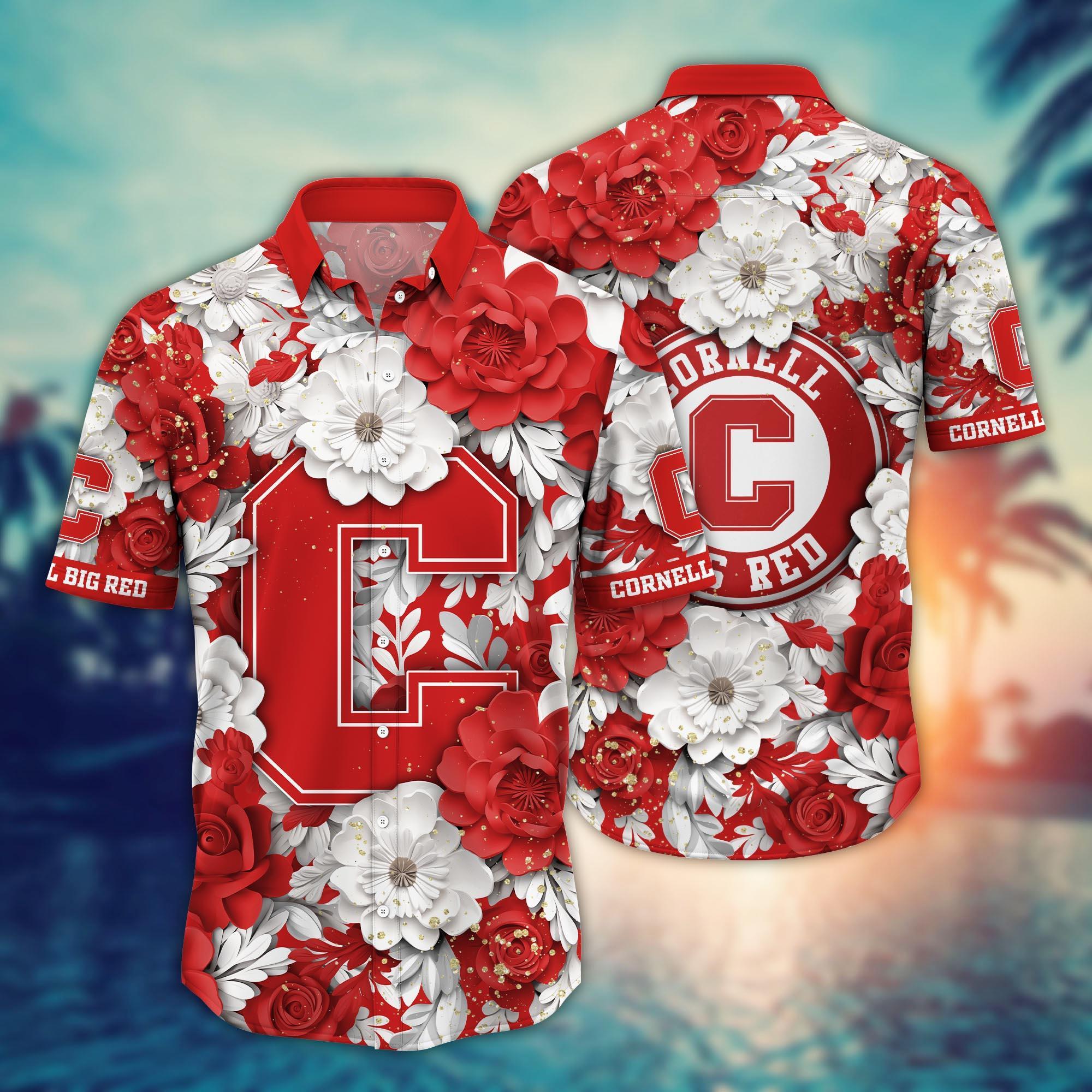 Cornell Big Red NCAA Flower Hawaii Shirt For Fans Ver 14