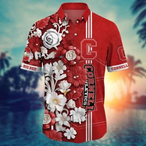 Cornell Big Red NCAA Flower Hawaii Shirt For Fans Ver 2