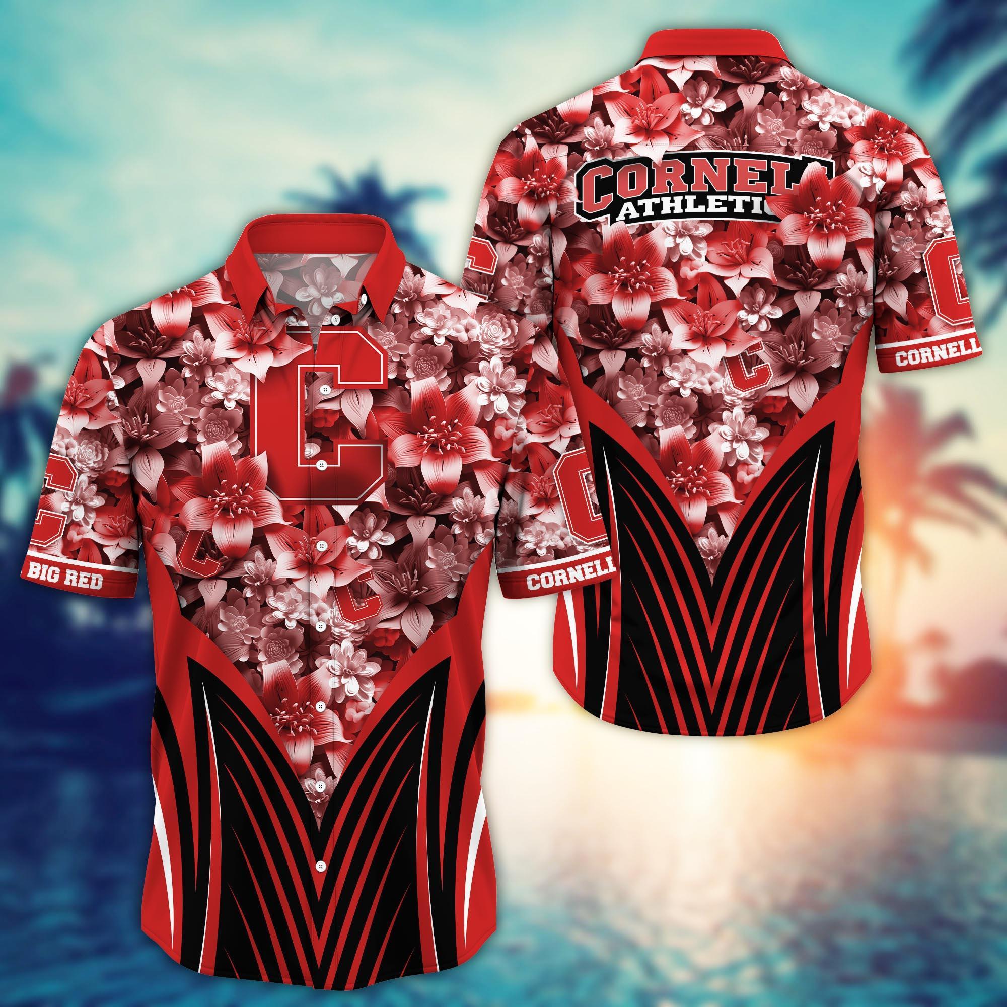 Cornell Big Red NCAA Hawaiian Shirt, Aloha Shirt Ver 1