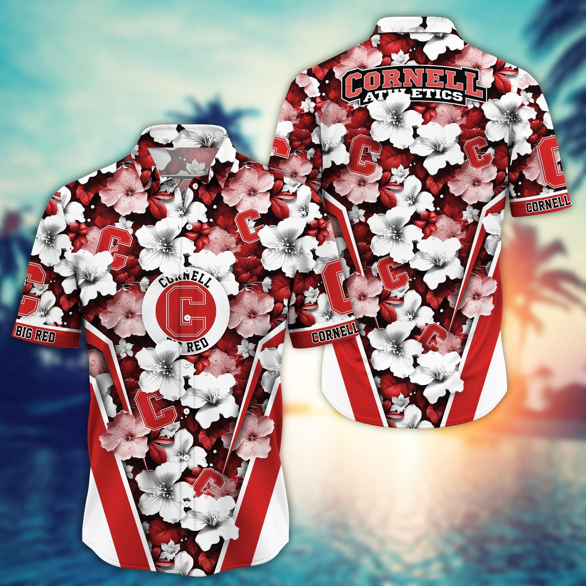 Cornell Big Red NCAA Hawaiian Shirt, Aloha Shirt Ver 2