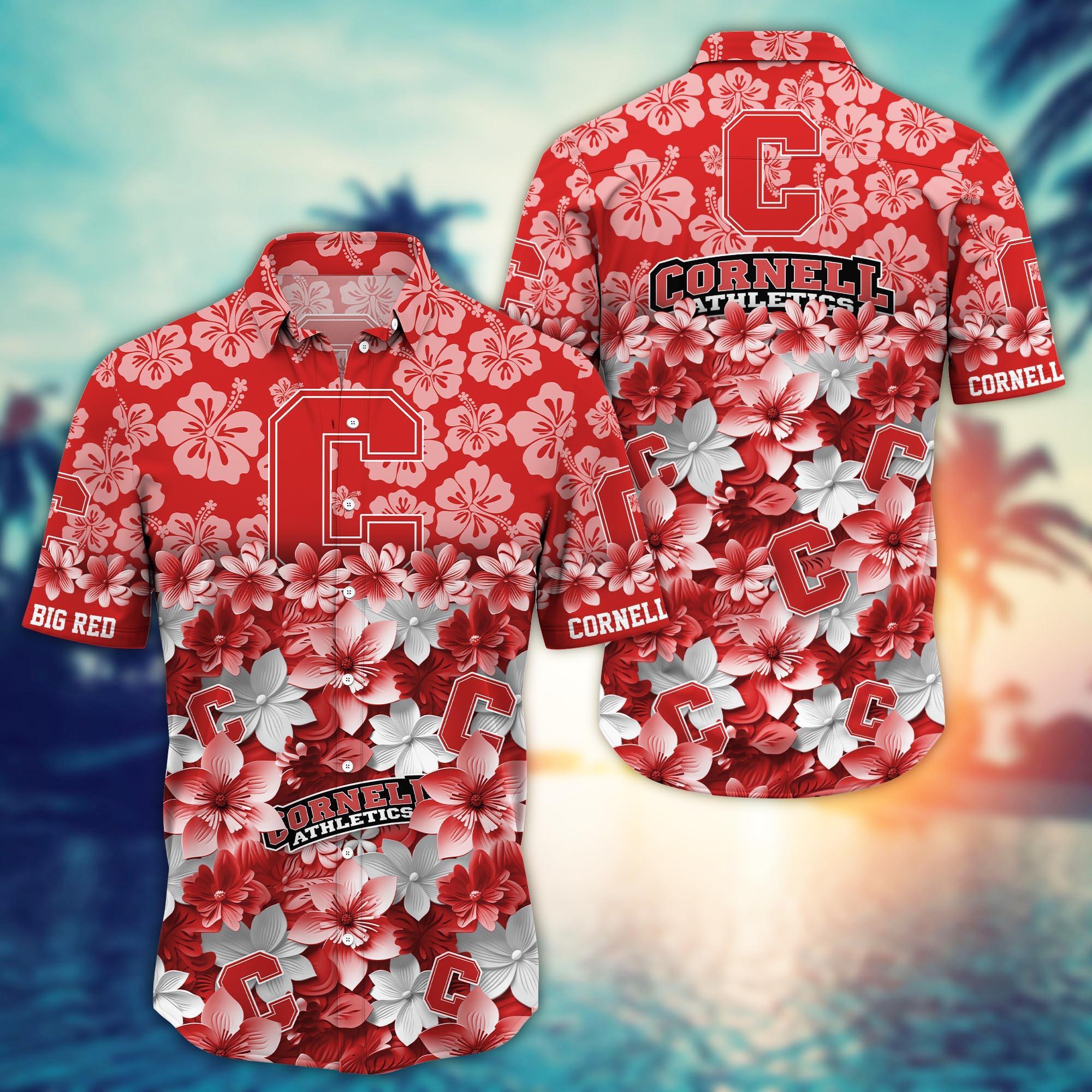Cornell Big Red NCAA Hawaiian Shirt Gift For Fan
