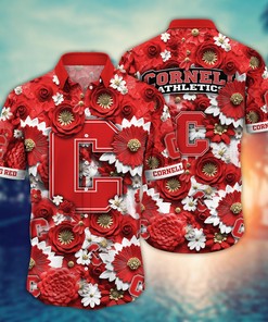 Cornell Big Red NCAA Hawaiian Shirt for This Summer Customize Shirt Any Team