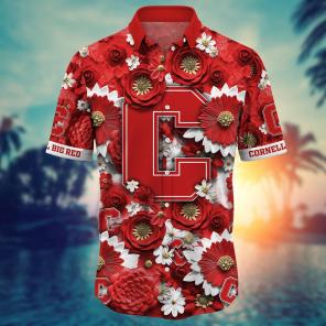 Cornell Big Red NCAA Hawaiian Shirt for This Summer Customize Shirt Any Team