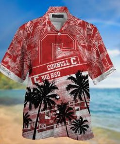 Cornell Big Red NCAA Palm Tree Pattern Hawaii Shirt For Sports Fans