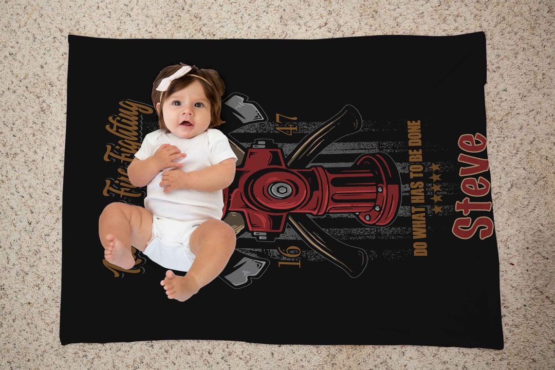 Custom Firefighter Gift - Unique Blanket for Firefighter Enthusiasts