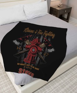 Custom Firefighter Gift - Unique Blanket for Firefighter Enthusiasts