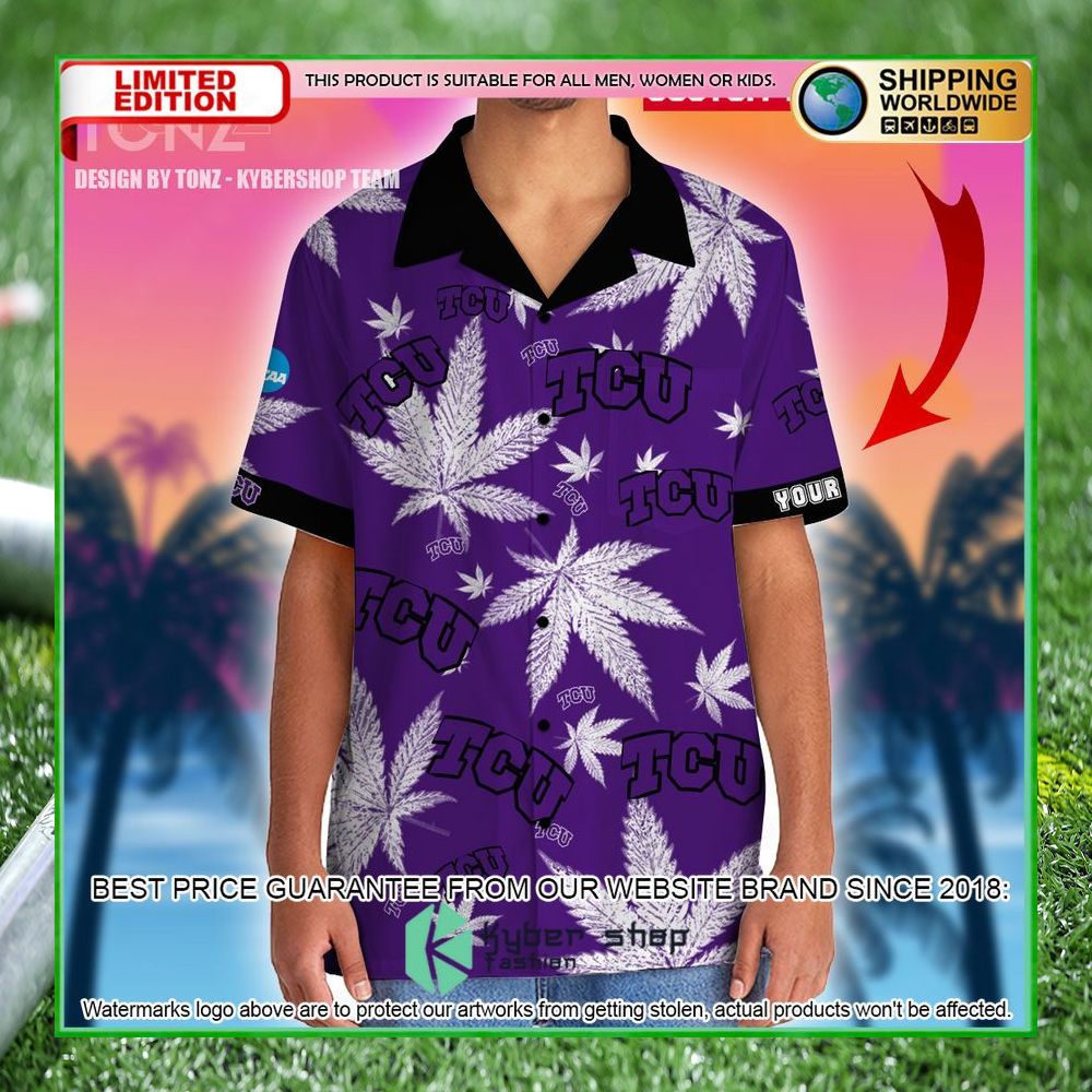 Custom Name Hawaiian Shirt for TCU Horned Frogs - Short
