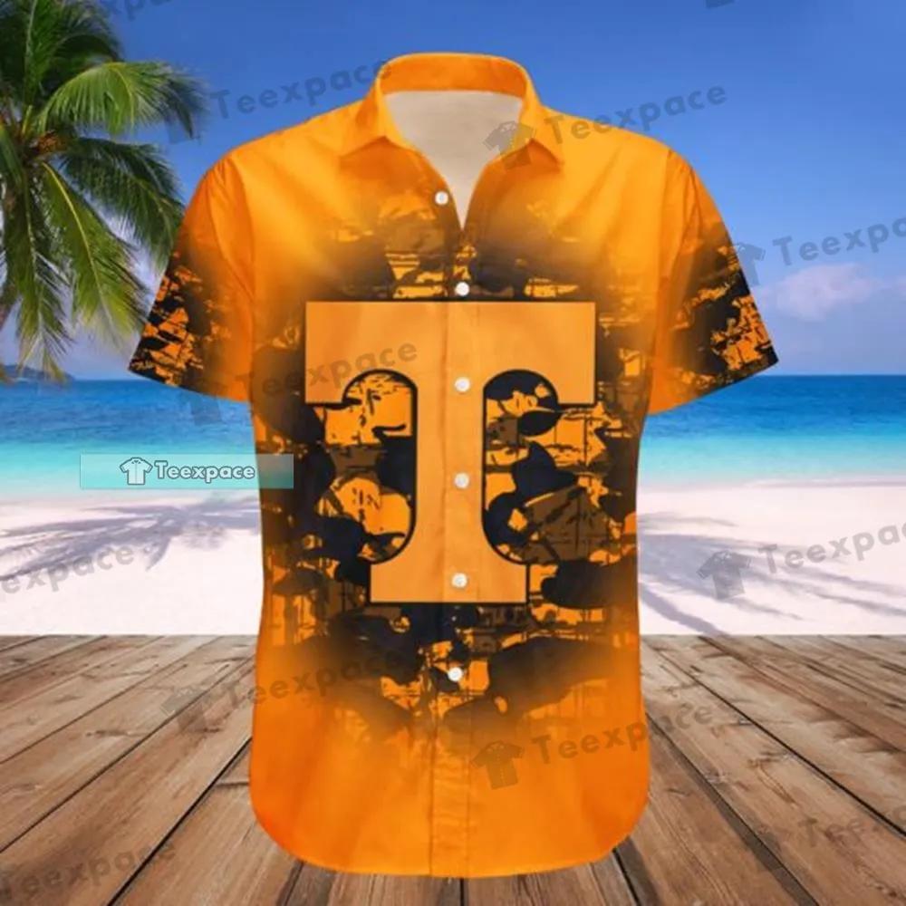 Custom Name Number Tennessee Volunteers Logo Tropical Hawaiian Shirt - Unique and Personalized Fan Gear
