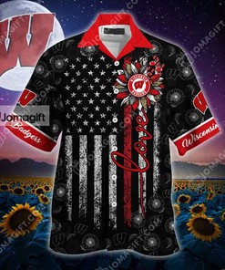 Custom Name Wisconsin Badgers Hawaiian Shirt - Gift for Fans