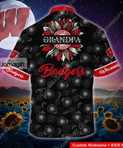 Custom Name Wisconsin Badgers Hawaiian Shirt - Gift for Fans