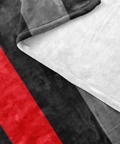 Custom Reagan Thin Red Line Fleece Blanket - American Flag Design - Ideal Gift for Firefighters