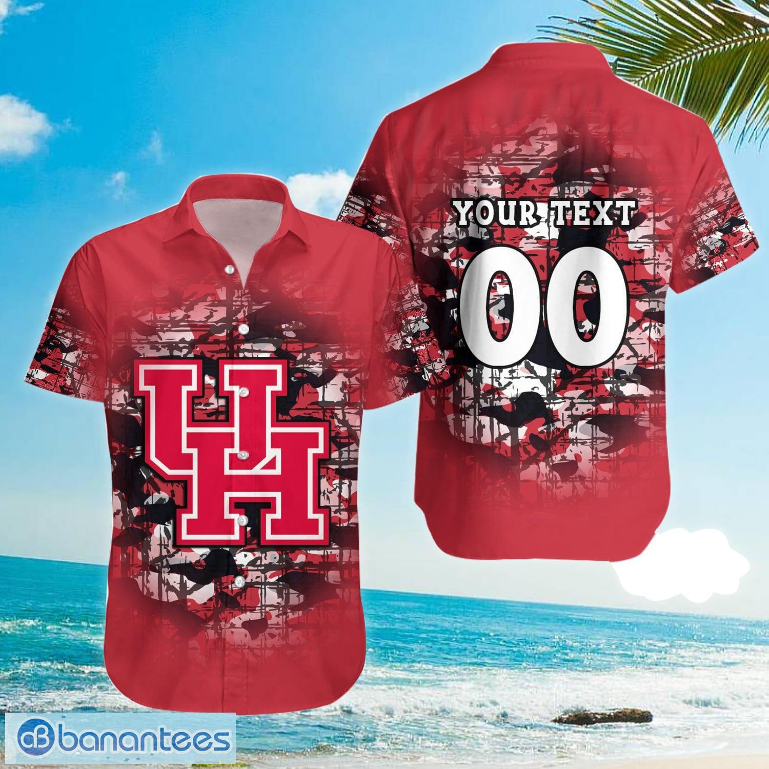 Customize Your Own NCAA Houston Cougars Vintage Camouflage Hawaiian Shirt