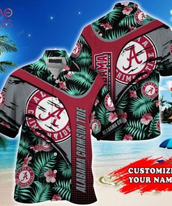 Customized Alabama Crimson Tide Summer Hawaiian Shirt - Tropical Pattern for Fans