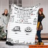 Customized Firefighter Blanket For Dad, Custom Gift For Dad