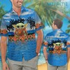 Cute Baby Yoda Hug Ball Clemson Tigers Hawaiian Shirt 