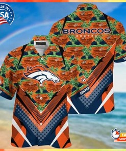 Denver Broncos 3D Printed Hawaiian Shirt with Hot New Orange Design - On-Trend and Stylish