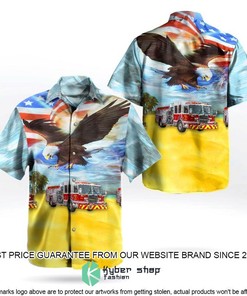 Dothan Fire Department, Alabama Pumper Independence Day Hawaiian Shirt for 4th of July