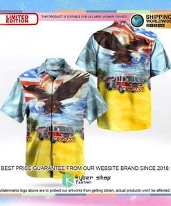 Dothan Fire Department, Alabama Pumper Independence Day Hawaiian Shirt for 4th of July