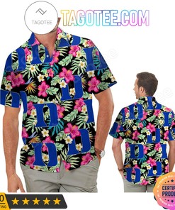 Duke Blue Devils Hibiscus Aloha Hawaii Shirt for Beach Lovers