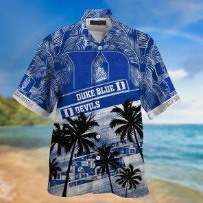 Duke Blue Devils NCAA Palm Tree Pattern Hawaii Shirt For Sports Fans