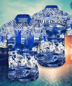Duke Blue Devils Stylish Button Down Hawaiian Shirt for Fans