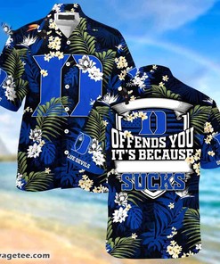 Duke Blue Devils Summer Beach Hawaiian Shirt with Creative Flag Design
