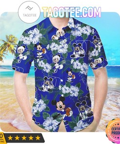 Duke Blue Devils and Mickey Mouse Aloha Hawaii Shirt with Beach Short Set - Perfect for Fans