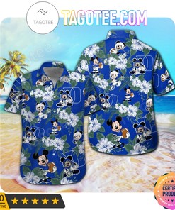 Duke Blue Devils and Mickey Mouse Aloha Hawaii Shirt with Beach Short Set - Perfect for Fans