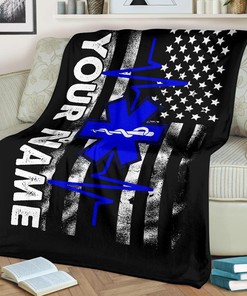 EMT Blanket, Paramedic Throw Blanket, Emt Fleece Blanket