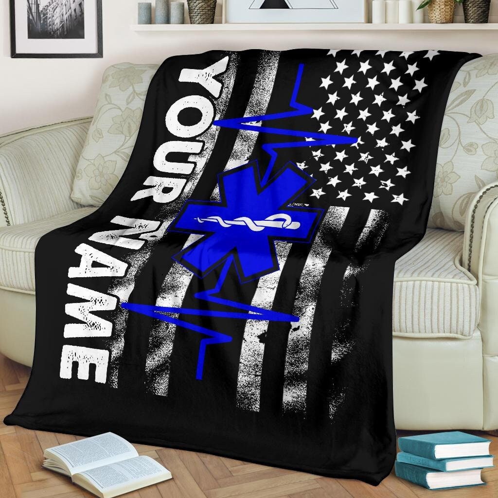 EMT Blanket, Paramedic Throw Blanket, Emt Fleece Blanket