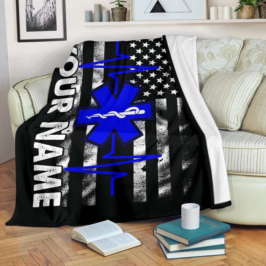 EMT Blanket, Paramedic Throw Blanket, Emt Fleece Blanket