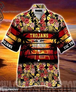 Embrace the Hibiscus: USC Trojans Hibiscus Pattern for Sports Fans Summer Beach Hawaiian Shirt