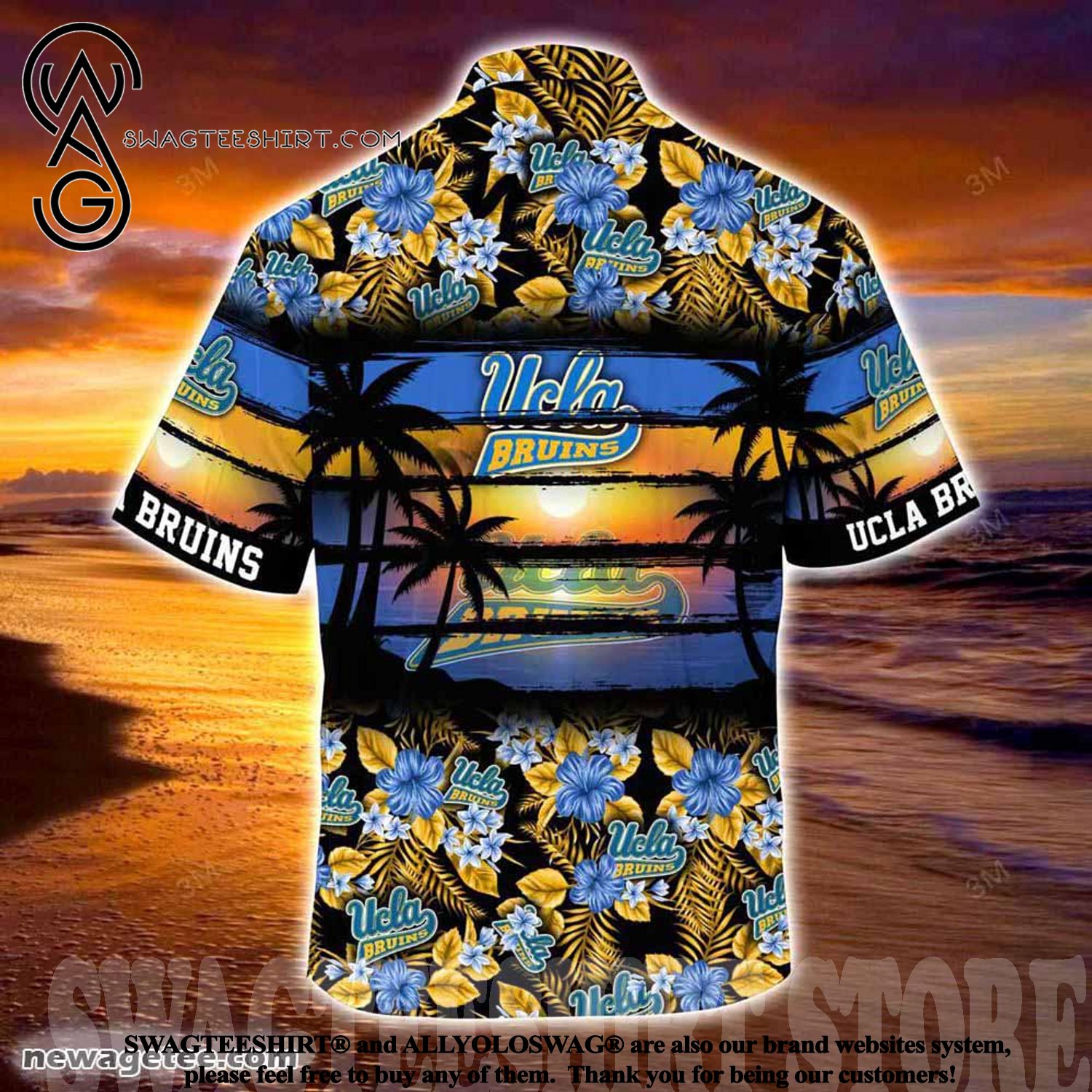 Embrace the Hibiscus: Ucla Bruins Hibiscus Pattern for Sports Fans Summer Beach Hawaiian Shirt