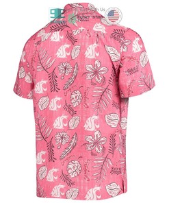 Explore the Campus in Style with Wes & Willy Vintage Floral Crimson Hawaii Shirt for Washington State Cougars Fans 