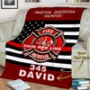 Father's Day Personalized Firefighter Blanket For Dad