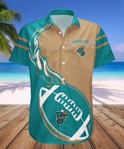 Fire Ball Coastal Carolina Chanticleers Hawaiian Shirt Set - Trendy and Stylish