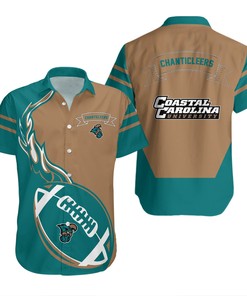 Fire Ball Coastal Carolina Chanticleers Hawaiian Shirt Set - Trendy and Stylish