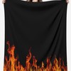 Fire Flames Velveteen Throw Blanket, Firefighter Girl Gift