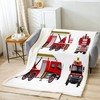 Fire Truck Fleece Throw Blanket - Kawaii Car - Firefighter Room Decor