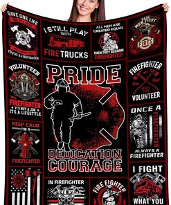 Firefighter Blanket - Great Birthday Gift Idea for Fireman