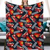 Firefighter Blanket for Kids - Flannel Fire Truck Throw Blanket