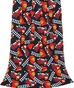 Firefighter Blanket for Kids - Flannel Fire Truck Throw Blanket