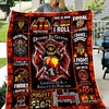 Firefighter Desire To Serve - Warm Fleece Blanket for Dad - Firefighter Home Décor