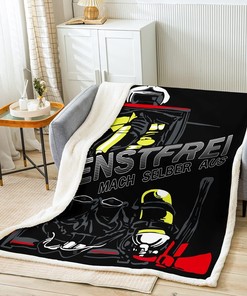 Firefighter Fleece Throw Blanket - Fire Engine - Ambulance - Breathable