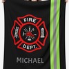 Firefighter Gift PERSONALIZED Velveteen Throw Blanket