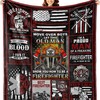 Firefighter Gifts Blanket - Birthday Gift for Fireman - Plush Flannel