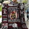 Firefighter Gifts for Men - Warm and Cozy Blanket for Dad, Husband, and Firefighters' Day