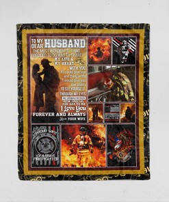 Firefighter Personalized Blanket, Gift For Husband, Anniversary Gift