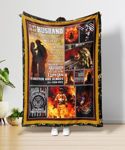 Firefighter Personalized Blanket, Gift For Husband, Anniversary Gift