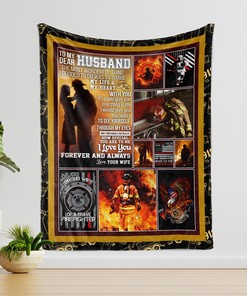 Firefighter Personalized Blanket, Gift For Husband, Anniversary Gift